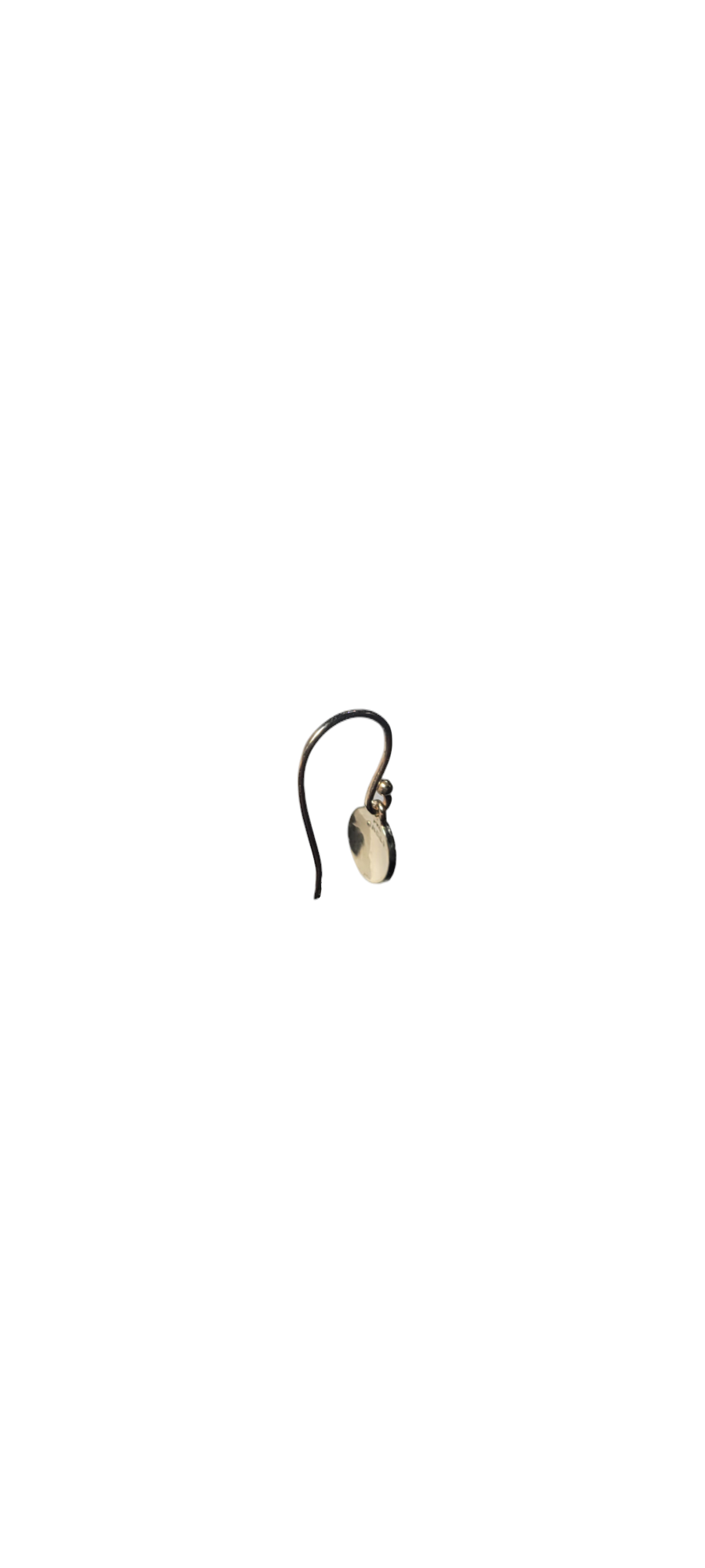 Round diamond cut engraved dangle earring